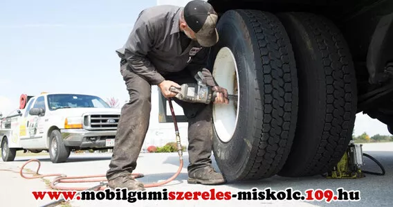 Mobil gumiszerelés Miskolc, kamion gumiszerelő, teherautó gumiszerelő, szélvédő javítás